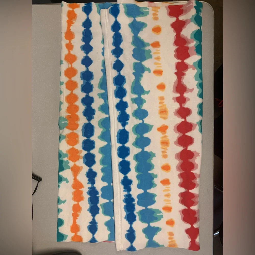 Tie-Dye Rainbow Stripe Beach Towel 28”x58”